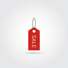Red sale price tag - Vector
