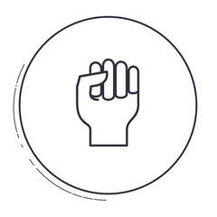 Fototapeta premium Hand gesture icon. Palm human people and communication theme. Isolated design. Vector illustration