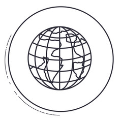 Planet sphere icon. Earth world map and cartography theme. Isolated design. Vector illustration