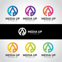 Media Up logo template
