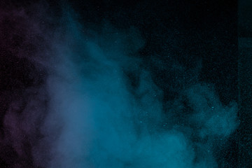 Fototapeta na wymiar Blue violet water vapor