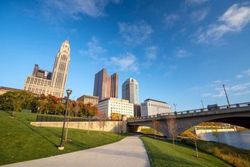 View of downtown Columbus Ohio skyline
