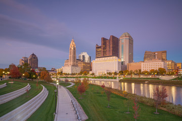 Fototapeta na wymiar View of downtown Columbus Ohio Skyline