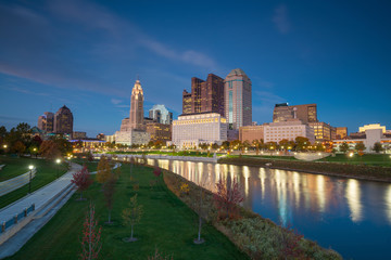 Obraz premium View of downtown Columbus Ohio Skyline