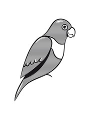 Parrot design striped