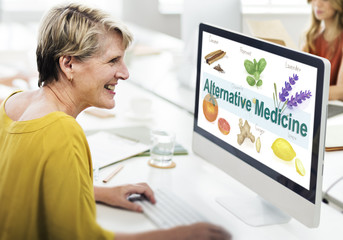 Fototapeta na wymiar Alternative Medicine Health Herb Therapy Concept