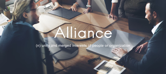 Alliance Team Combine Corporate Partnership Concept