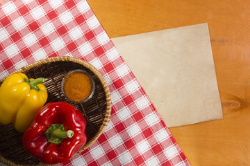 Fresh and ground paprika