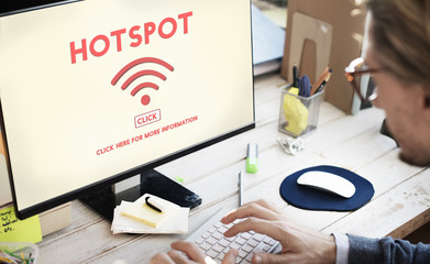 Hotspot Computer Connection System Internet Concept