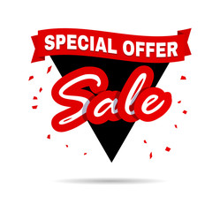 Sale banner template and special offer.