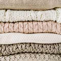 warm feminine pullover or sweater arrangement