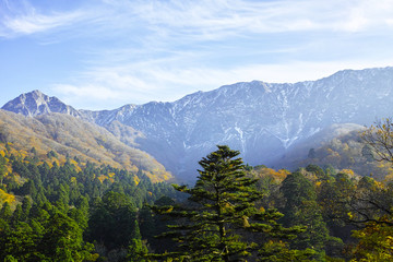 晩秋の大山　北壁