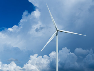 Windturbine in clouds scape