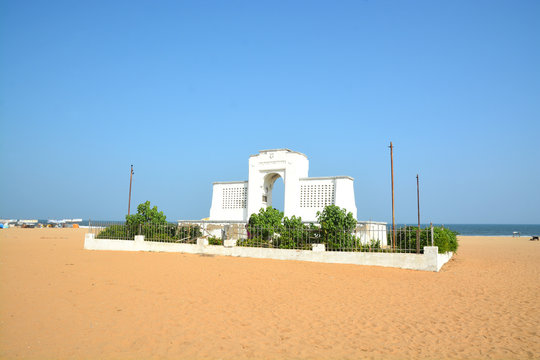 Elliot's beach in Chennai City, India. One of the iconic landmark of Chennai.