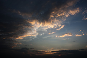 Fototapeta na wymiar Beautiful sunset sky with twilight background.