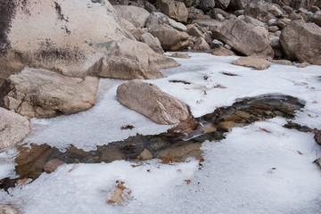  The winter valley freezing up