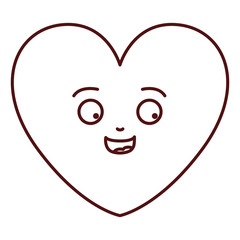 Heart shape cartoon icon. Love passion romantic and health theme. Isolated design. Vector illustration