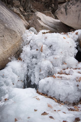  The winter valley freezing up