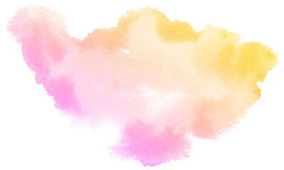 Abstract pink watercolor on white background.This is watercolor splash.It is drawn by hand.