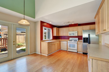 Freshly remodeled kitchen room interior