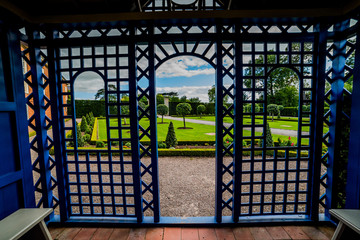 gazebo summer house in garden