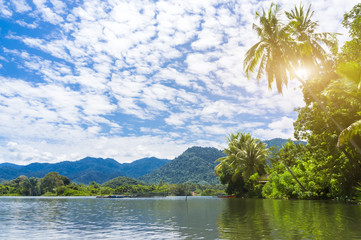 Beautiful lake and view of mountain