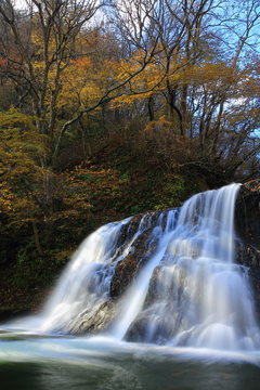 葛丸渓流　紅葉の一の滝