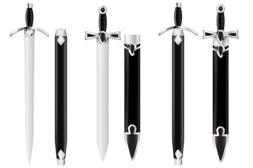 Swords with scabbard