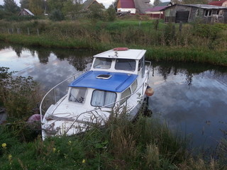 Boat on the small river