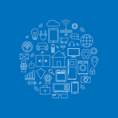 Internet of things icons set