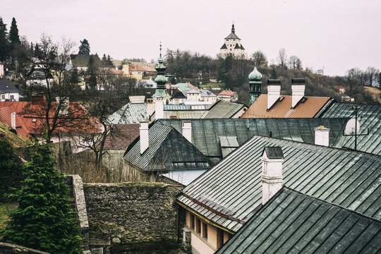 New castle in Banska Stiavnica, historical minning city, Slovak