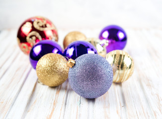 New Year's Christmas tree decorations and scenery
