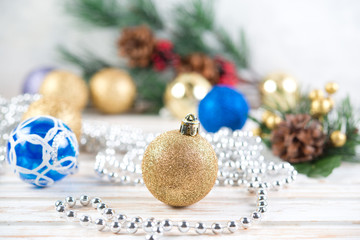 New Year's Christmas tree decorations and scenery
