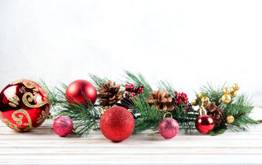New Year's Christmas tree decorations and scenery

