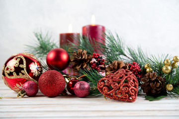 New Year's Christmas tree decorations and scenery
