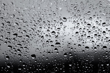 Water drops on grey background