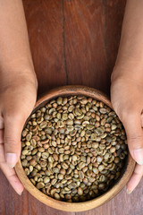 Close up of coffee beans for background