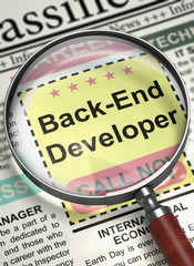 Job Opening Back-End Developer. 3D.