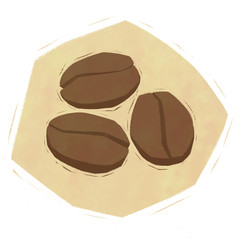 Coffee beans on background patch 
