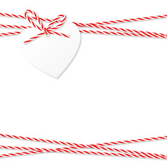 Fototapeta premium Background with bakers twine bow and ribbons