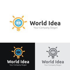 Fototapeta na wymiar World Idea logo template