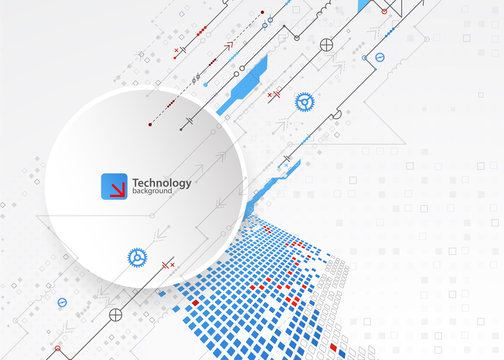 Abstract technological background. Structure square pattern.