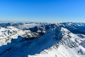 The Swiss alps,Jungfrau snow mountain in Switzerland