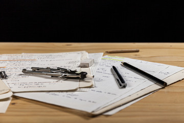 Mathematics, Equations , handwritten notes . Study icon