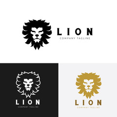 Lion logo, animal logo, vector logo template.