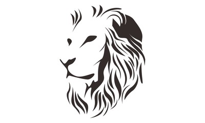 Obraz premium szablon logo głowy lwa