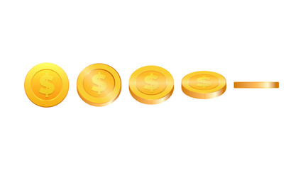 Gold coins illustration
