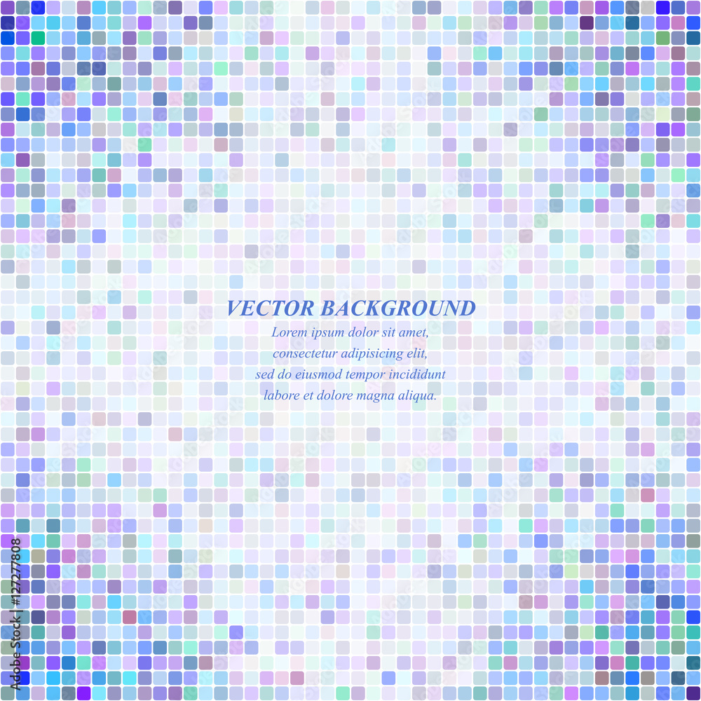 Poster Rounded square mosaic pattern background design