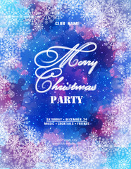 Poster Christmas party. New, original,  trendy