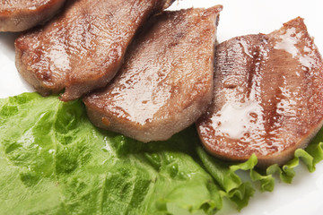 dishes of roast meat